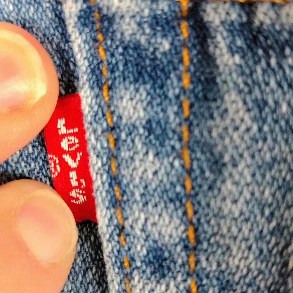 Levis 505 Straight Fit Mens Blue Denim Jeans‎ 44x30 Hemmed to 26.5 Inseam Medium